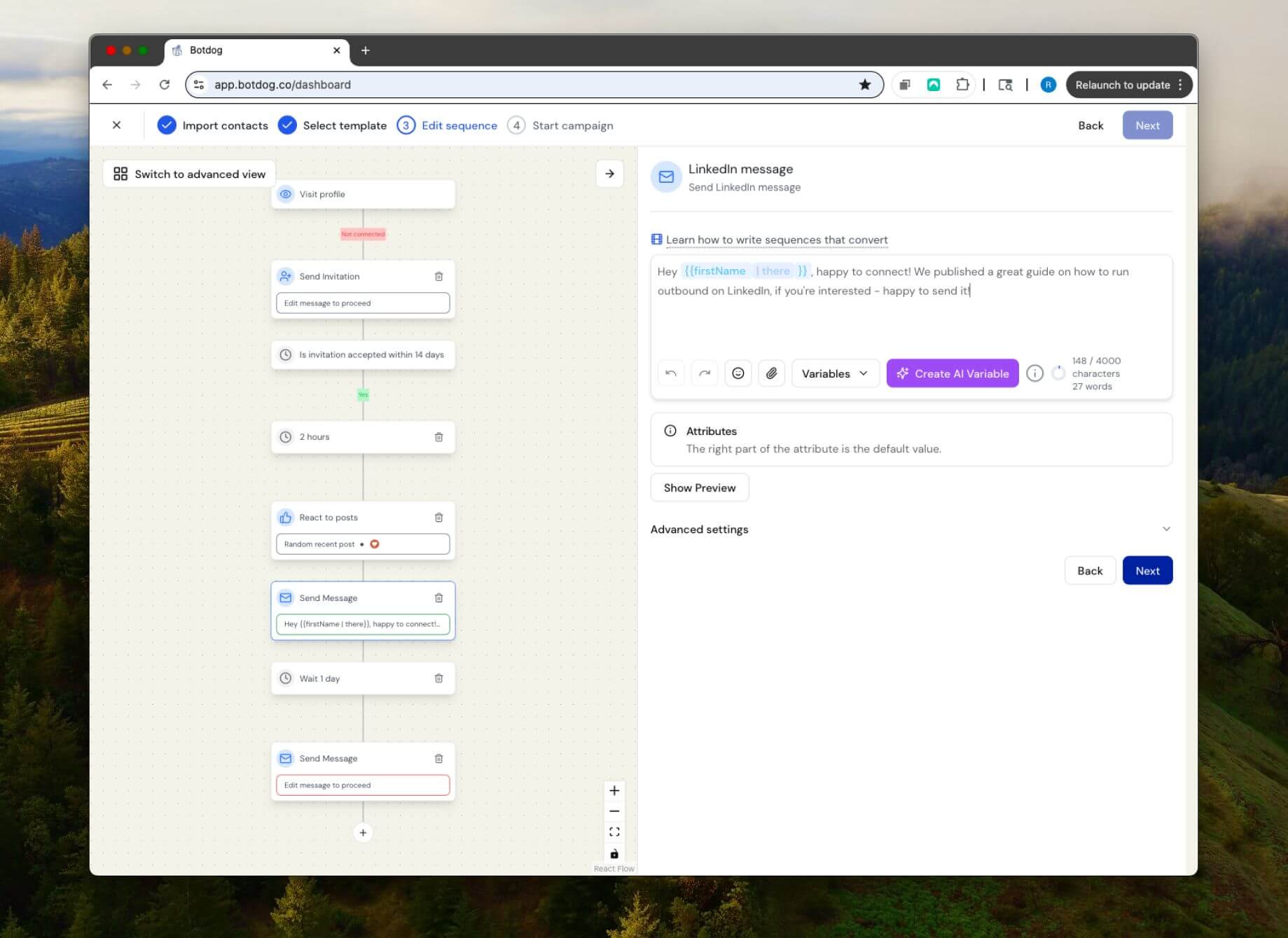 New Campaigns No Longer Marked Complete Before the Sequence is Built screenshot