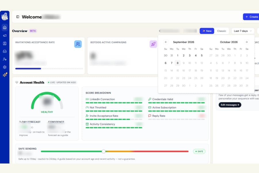 More dashboard cards now follow the date range you pick screenshot
