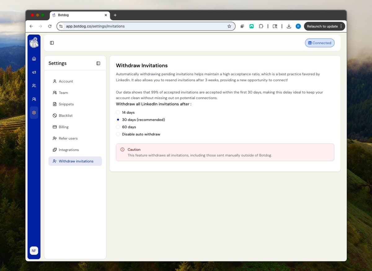 Auto-withdraw