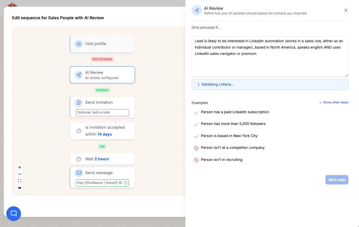 AI Lead Review screenshot