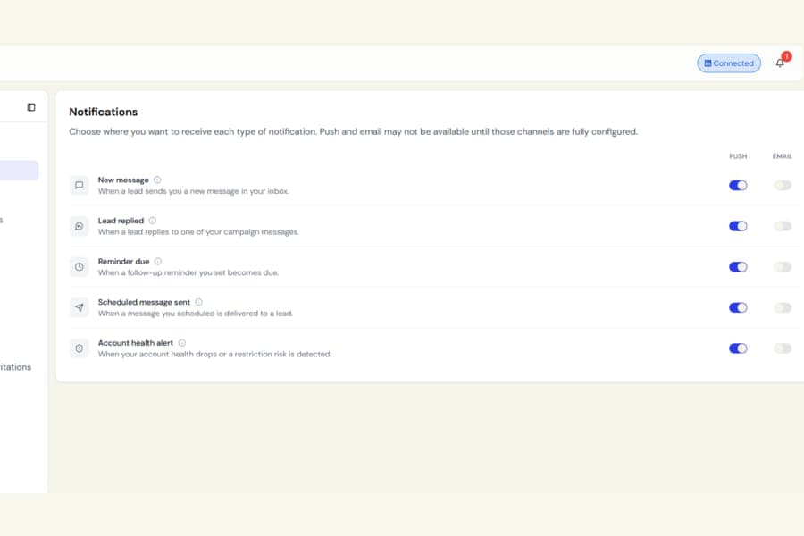New "Lead replied" notifications for replies from your contacts screenshot